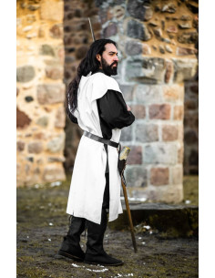 Túnica medieval en algodón Frojoerick, blanca 2