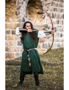 Túnica medieval en algodón Frojoerick, verde