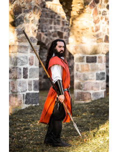 Túnica medieval en algodón Frojoerick, roja 2