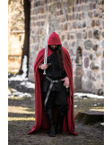 Capa medieval roja larga, modelo Gunnar
