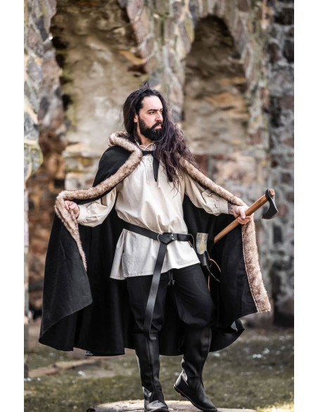 Viking mantel model Fjell met zwart...