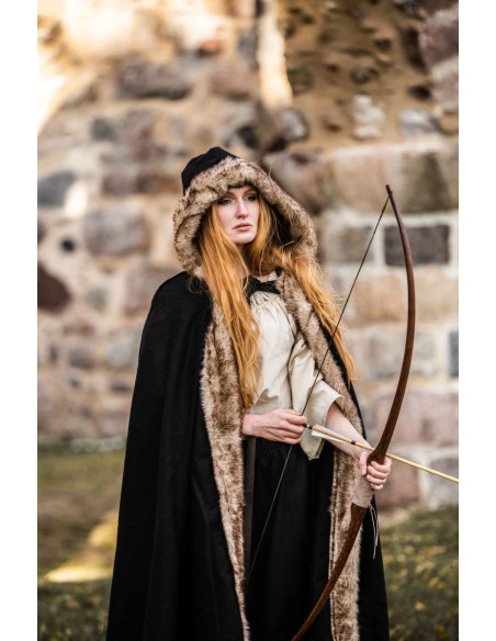 Vikingekappe Fjell model med sort...