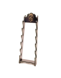 Expositor de pared para 6 pistolas o katanas (76x25 cm.)