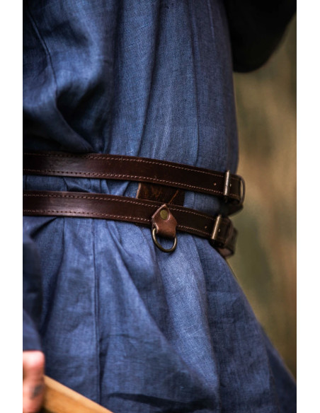 Viking dubbele lederen riem, model...