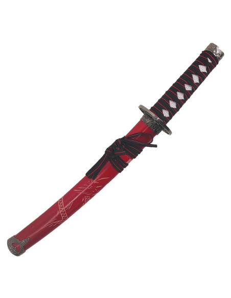 Tanto dekorativ Dragon saya rød (54 cm.)