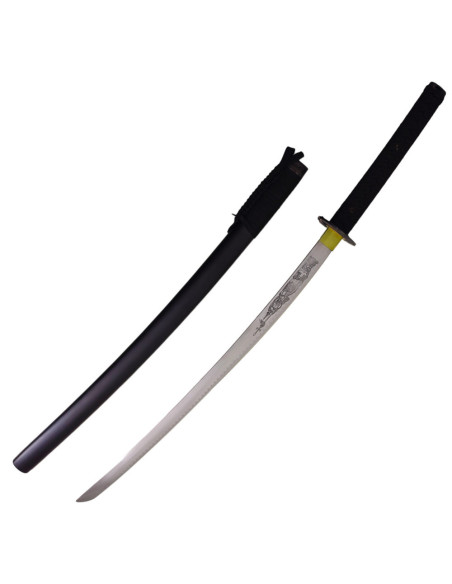 Decoratieve zwarte saya katana met...