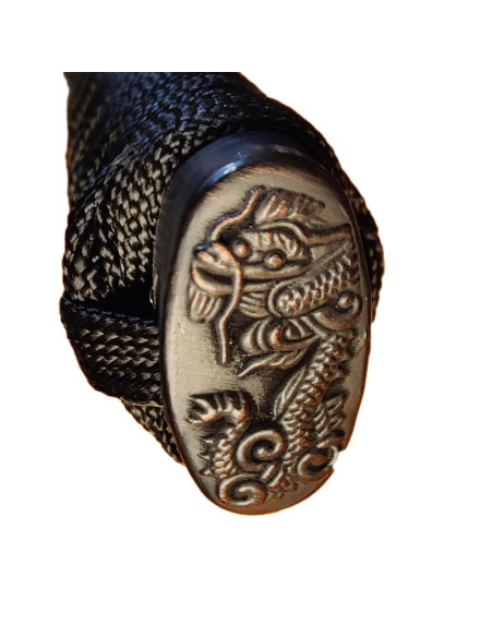 Decoratieve zwarte saya katana met...