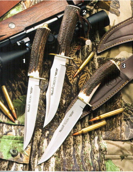 Cuchillo Tejón-Gredos asta ciervo y...