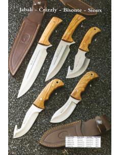 Wildschwein-Crizzly-Bison-Sioux-Messer