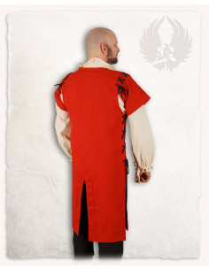 Tabardo medieval modelo Hermann, color rojo 2