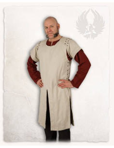 Tabardo medieval modelo Hermann, color blanco natural