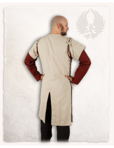 Middeleeuwse tabberd model Hermann, kleur naturel wit 2