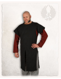 Middeleeuwse tabberd, model Hermann, zwarte kleur