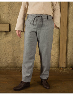 Pantalones Rocco de época en lana gris