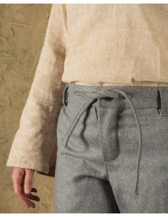 Rocco vintage broek in grijze wol 2