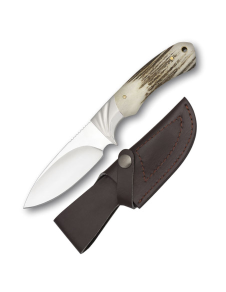 Jagtkniv med hjortehåndtag