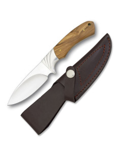 Cuchillo caza con mango de olivo (22,8 cm.)