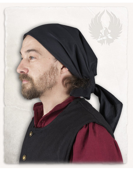 Boerensjaal model Emil, kleur zwart