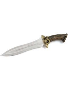 Cuchillo remate Muflón puño asta de ciervo