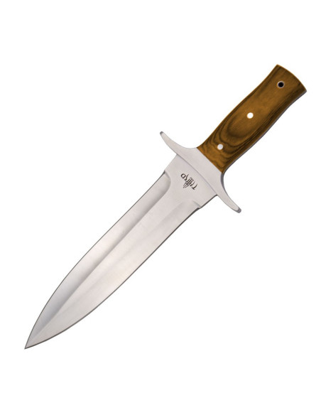 Cuchillo de remate caza Third, funda piel