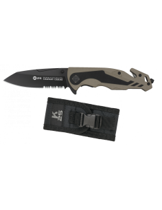 Navaja táctica de rescate K25 coyote en negro