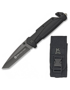 Redningskniv K25 Titanium Coated, sort