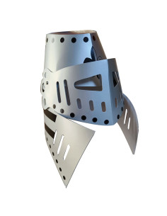 Casco para niño de caballero medieval de cartón