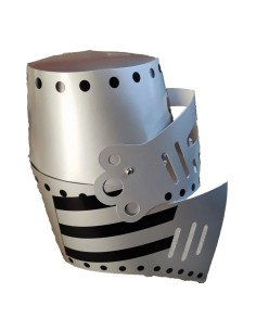 Casco para niño de caballero medieval de cartón 2