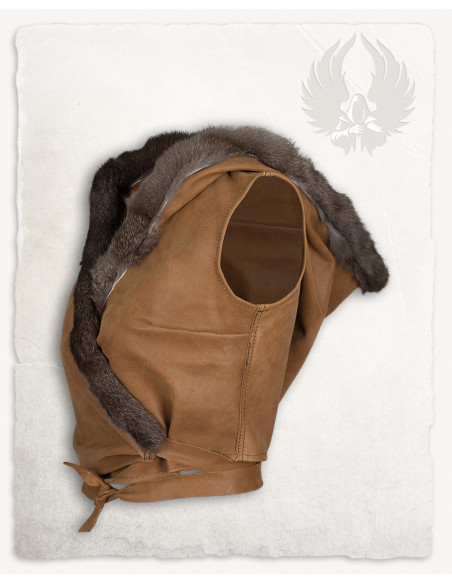 Middelalderlig dametop med hætte...