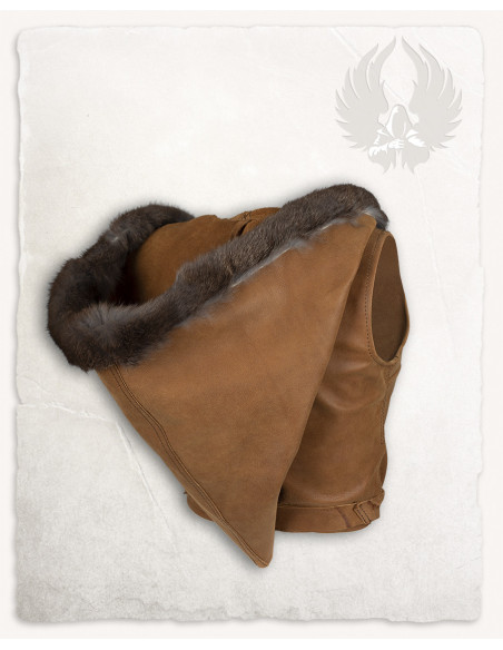 Middelalderlig dametop med hætte...