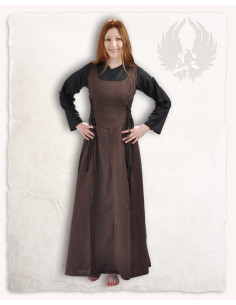 Middeleeuwse jurk model Uma, bruine kleur 2