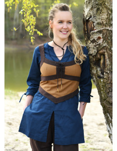 Corpiño medieval modelo Kenna, color marrón