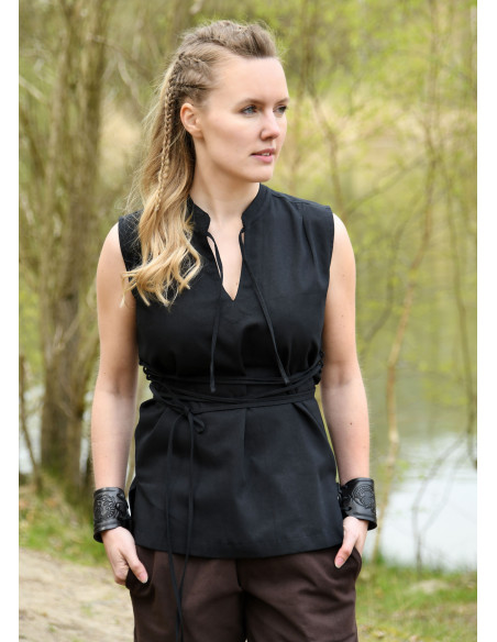 Viking ærmeløs bluse Levke model, sort