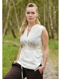Viking ærmeløs bluse Levke model, naturhvid