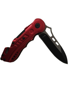 Rotes Rettungsmesser, Klinge 6,5 cm.