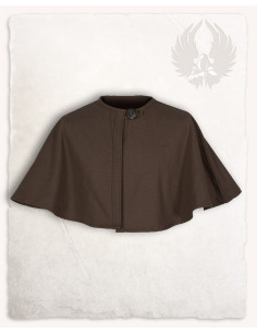 Middeleeuwse canvas cape model Bron, bruin