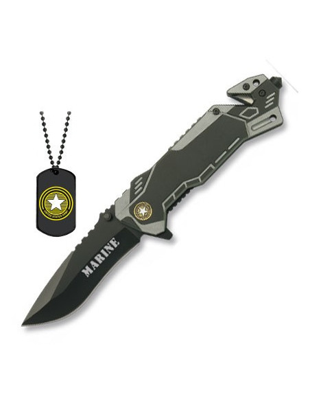 Reddingsmes, US Marines met plaat