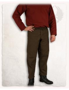 Rocco middeleeuwse broek recht model, bruin