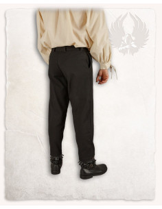 Pantalones medievales corte recto Rocco, negros 2