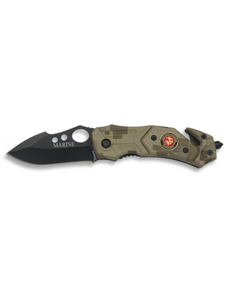 US MARINES redningskniv, klinge 6 cm.