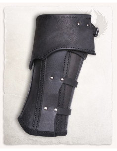 Grebas medievales de cuero negro modelo Randulf 2