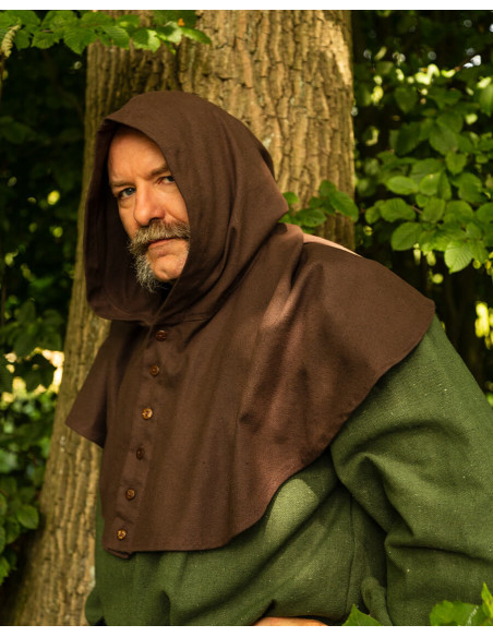 Gugel of Nordic hood model Notker, bruin