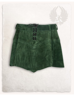 Falda medieval de gamuza modelo Nuala, color verde