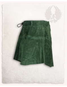 Falda medieval de gamuza modelo Nuala, color verde 2