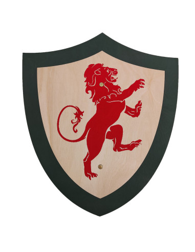 Escudo león rojo para niños
