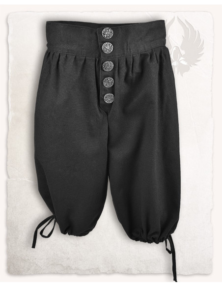 Tilly Piraten-Baumwollhose, schwarz