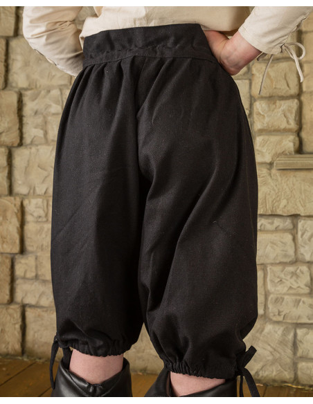 Tilly Piraten-Baumwollhose, schwarz