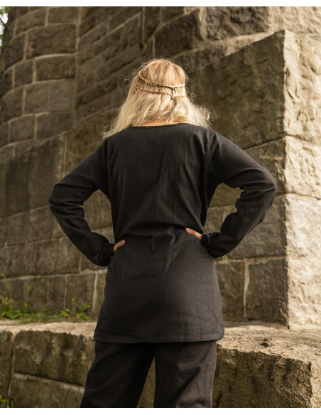 Viking tuniek model Tronde, kleur zwart