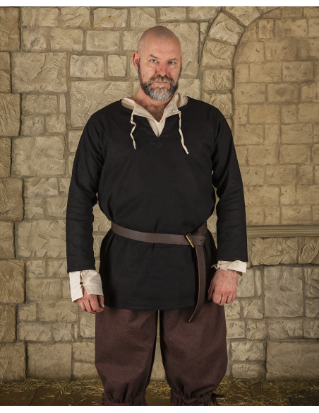 Viking tuniek model Tronde, kleur zwart