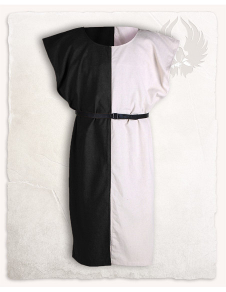 Tofarvet sort cremefarvet tabard,...